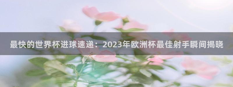  最快的世界杯进球速递：2023年欧洲杯最佳射手瞬间揭晓